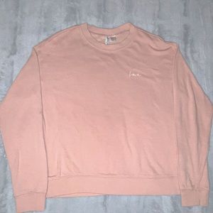 (H&M brand)DIVIDED Pale Pink embroidered long-sleeve shirt